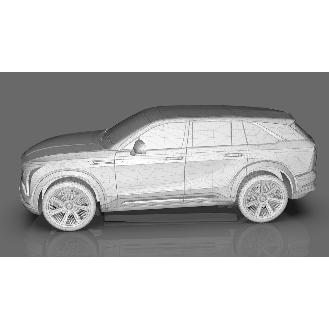 Cadillac Escalade IQ 2024 3D Model – Low Poly Game Asset, Blender - View 20