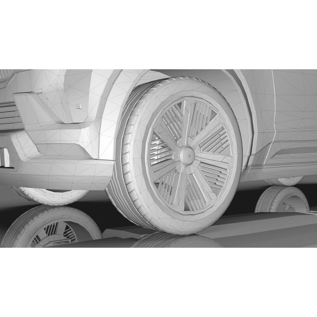 Cadillac Escalade IQ 2024 3D Model – Low Poly Game Asset, Blender - View 22