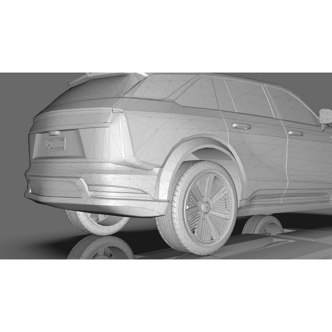 Cadillac Escalade IQ 2024 3D Model – Low Poly Game Asset, Blender - View 24