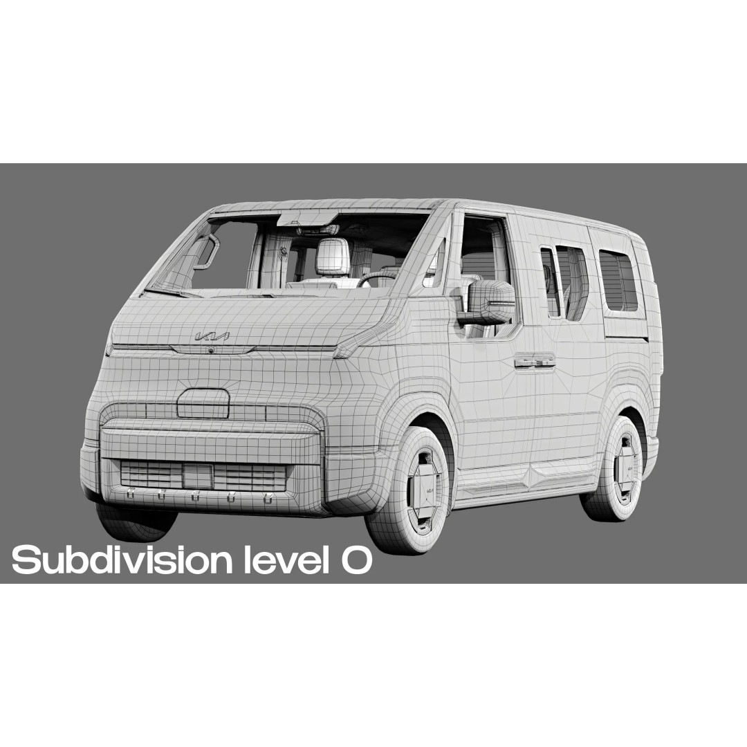 2026 KIA PV5 Passenger 3D Model – High-Detail Interior, Game Ready - View 25