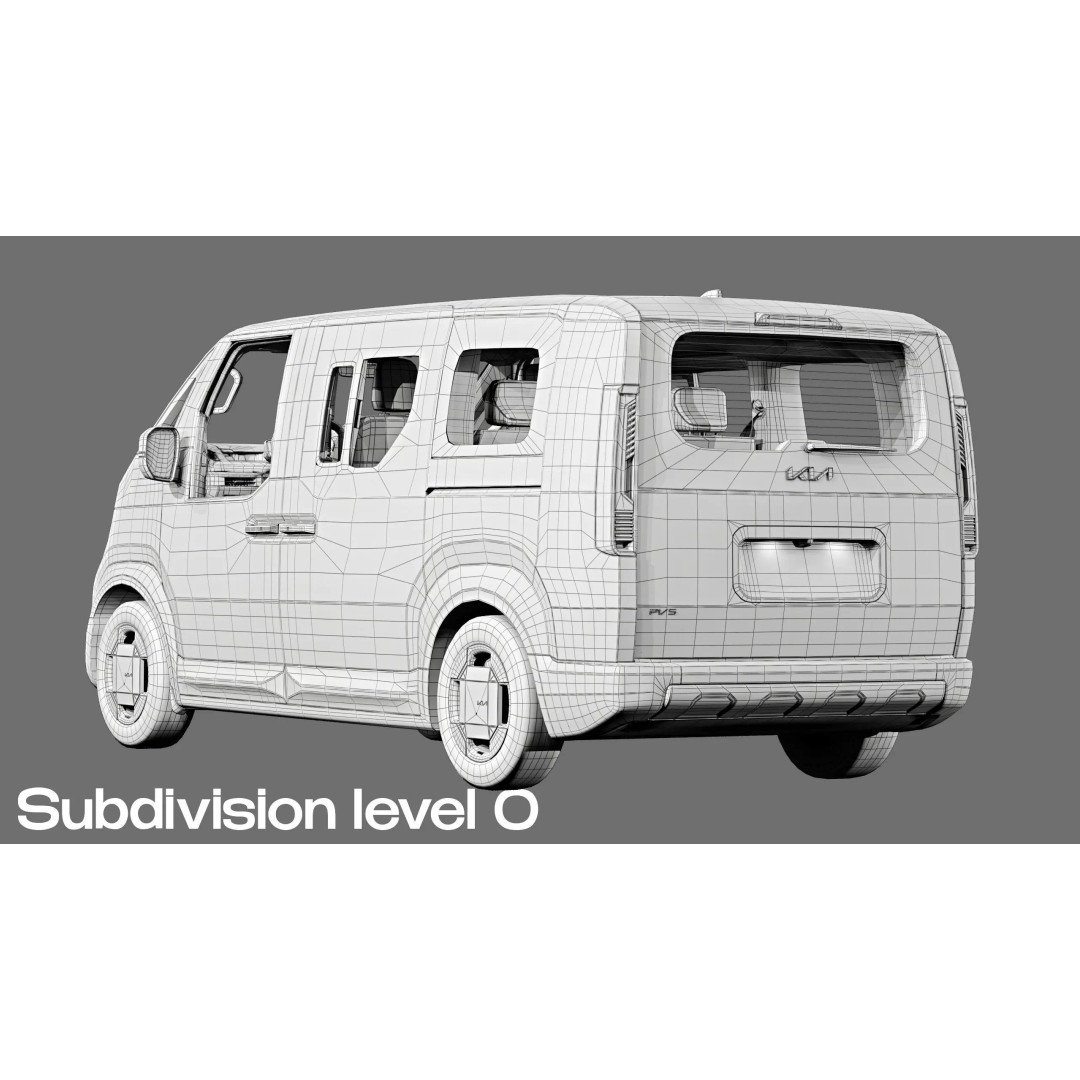 2026 KIA PV5 Passenger 3D Model – High-Detail Interior, Game Ready - View 26