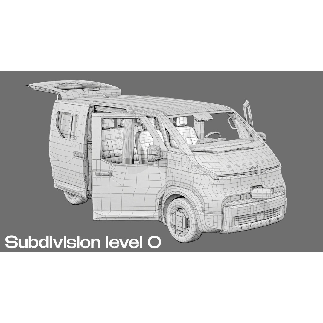 2026 KIA PV5 Passenger 3D Model – High-Detail Interior, Game Ready - View 27