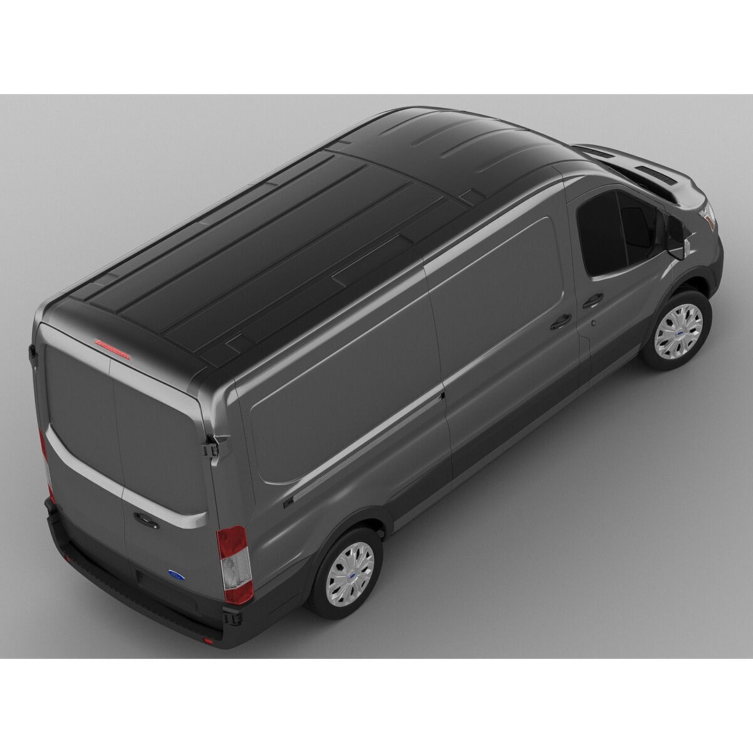 Panel Van Transit Maxi 2014 3D Model – High Poly Cargo Vehicle, FBX & OBJ - View 10