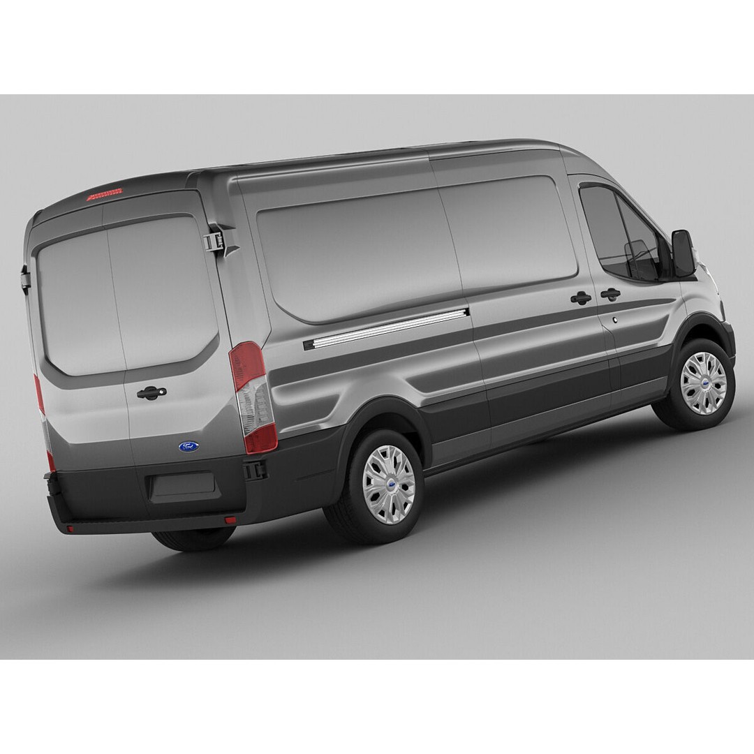 Panel Van Transit Maxi 2014 3D Model – High Poly Cargo Vehicle, FBX & OBJ - View 12