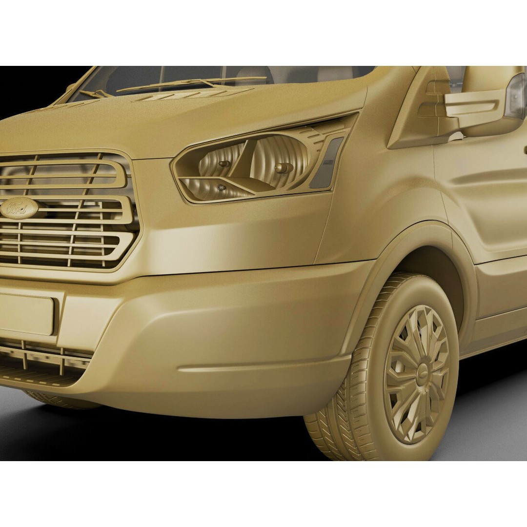 Panel Van Transit Maxi 2014 3D Model – High Poly Cargo Vehicle, FBX & OBJ - View 21