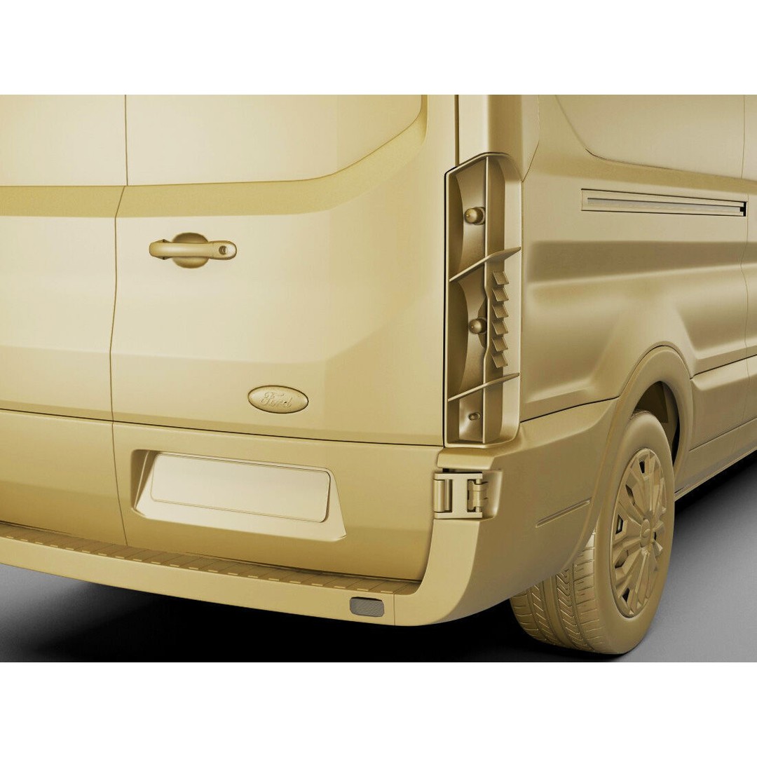 Panel Van Transit Maxi 2014 3D Model – High Poly Cargo Vehicle, FBX & OBJ - View 22