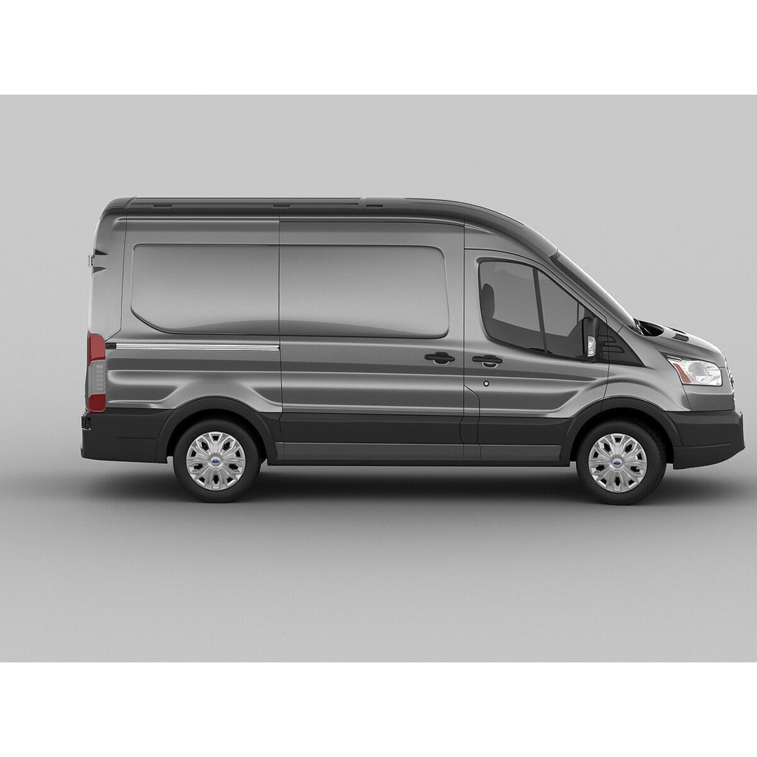 Panel Van Transit Maxi 2014 3D Model – High Poly Cargo Vehicle, FBX & OBJ - View 5