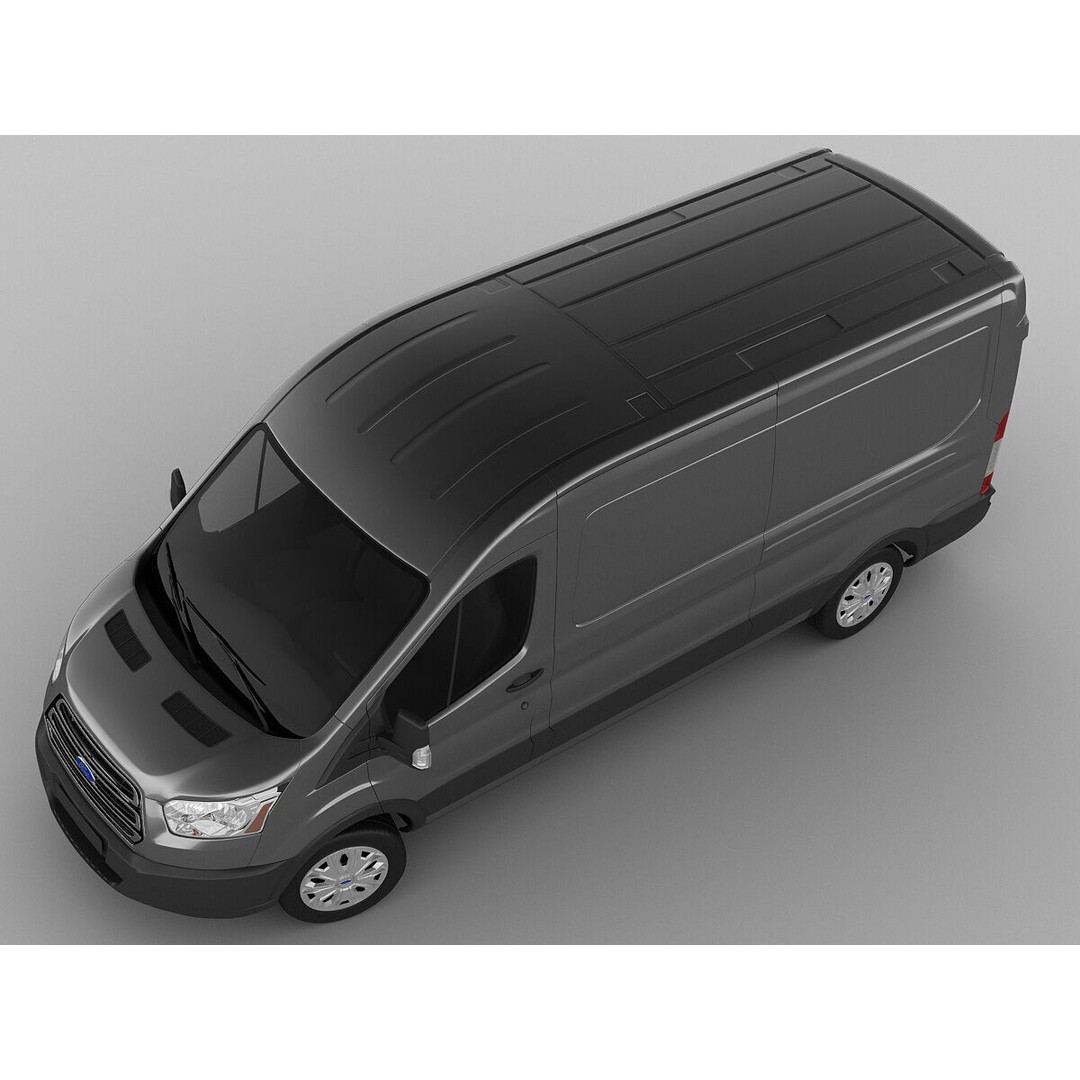 Panel Van Transit Maxi 2014 3D Model – High Poly Cargo Vehicle, FBX & OBJ - View 9