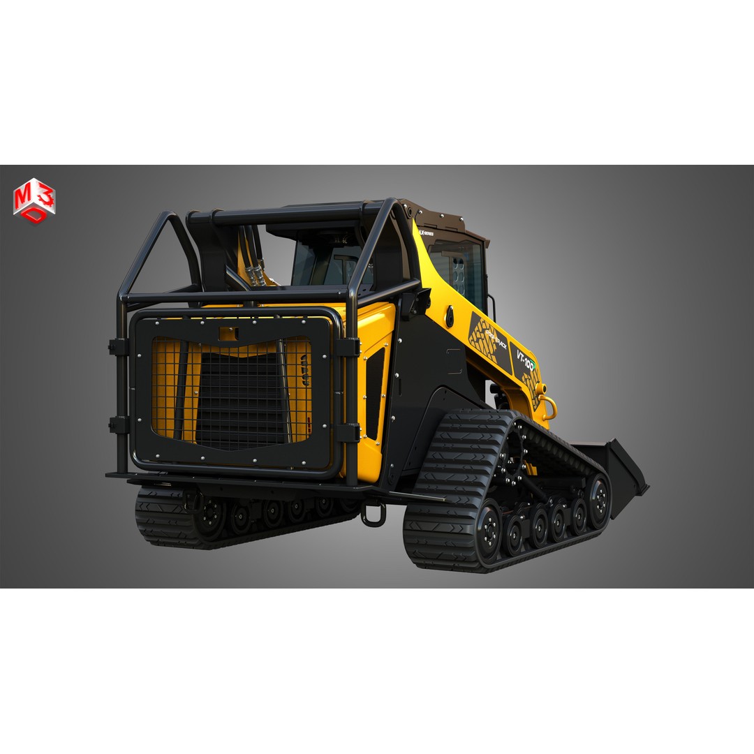 ASV VT-100 Compact Track Loader 3D Model – High Poly PBR Asset, FBX/OBJ - View 13