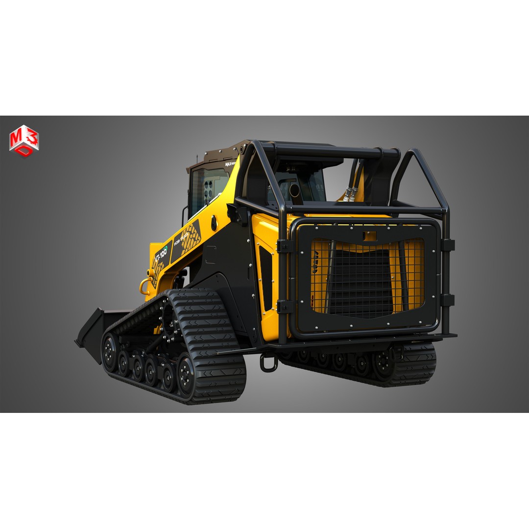 ASV VT-100 Compact Track Loader 3D Model – High Poly PBR Asset, FBX/OBJ - View 15
