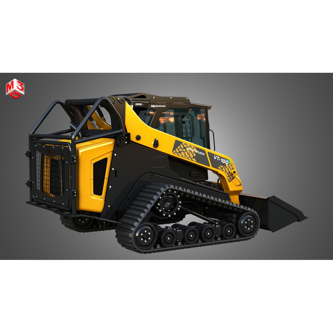 ASV VT-100 Compact Track Loader 3D Model – High Poly PBR Asset, FBX/OBJ - View 17