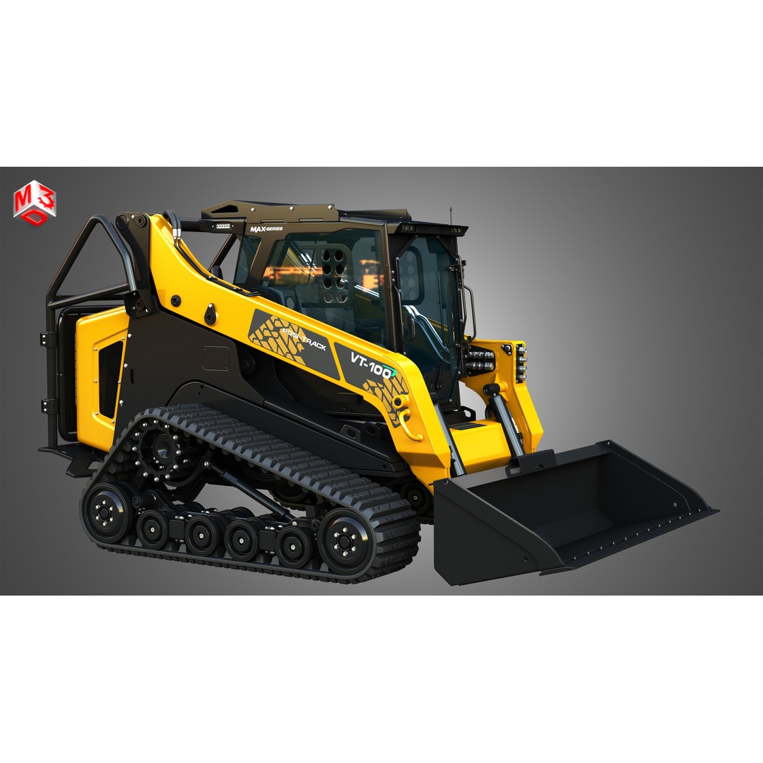 ASV VT-100 Compact Track Loader 3D Model – High Poly PBR Asset, FBX/OBJ - View 18
