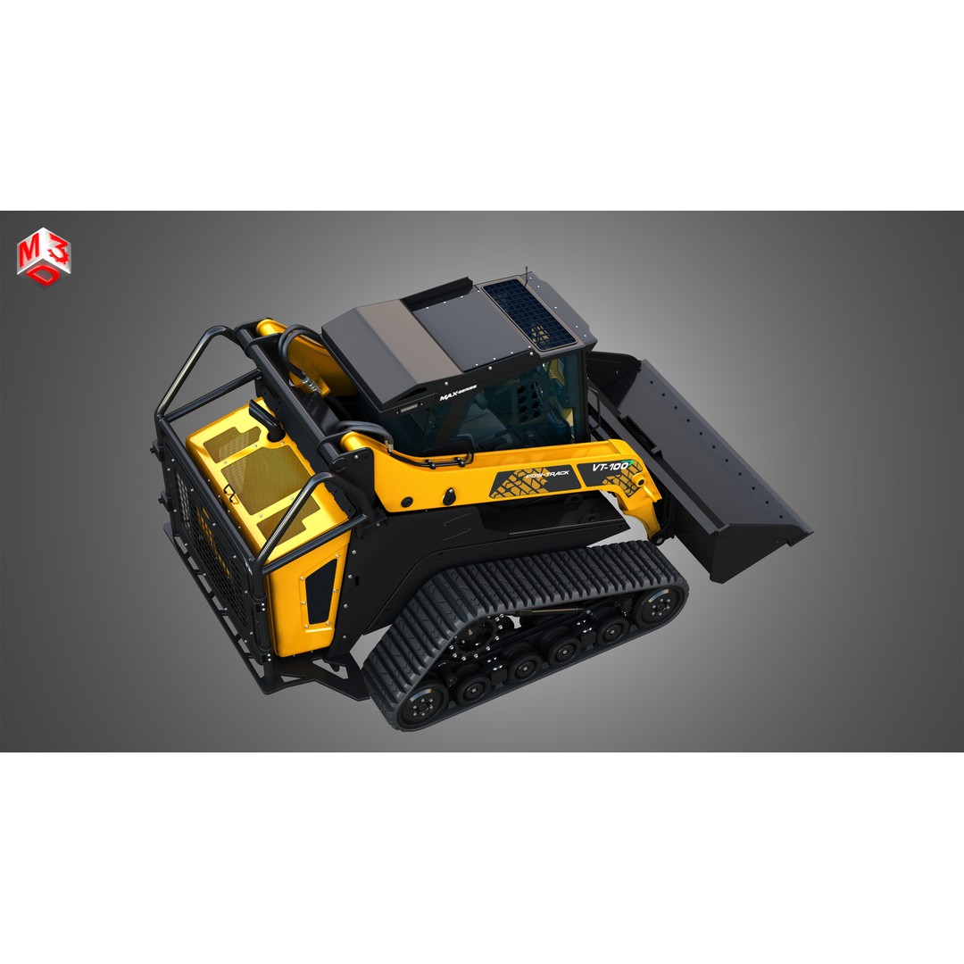 ASV VT-100 Compact Track Loader 3D Model – High Poly PBR Asset, FBX/OBJ - View 21