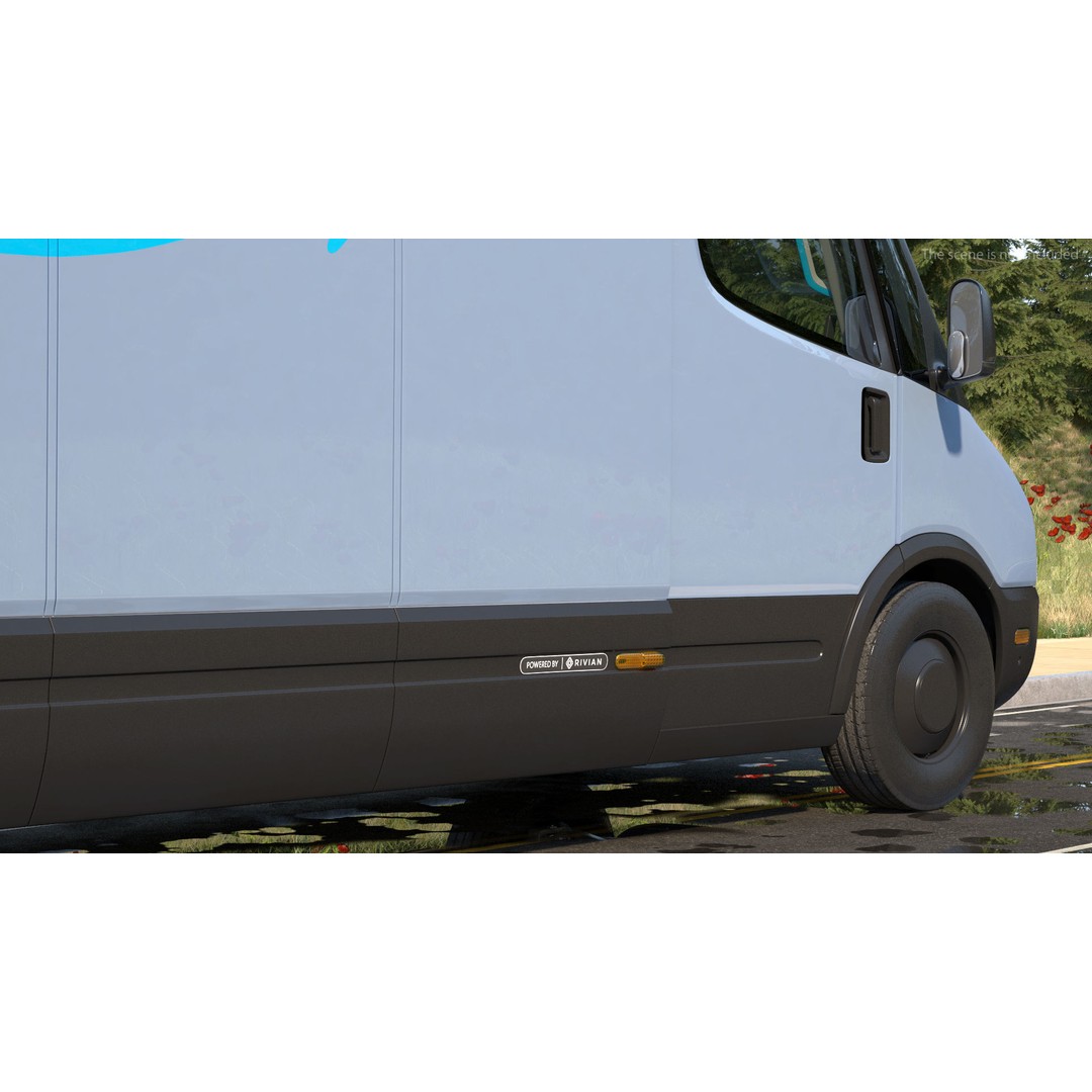 Amazon Electric Delivery Van 3D Model – High Poly PBR Asset, FBX, Blender - View 10