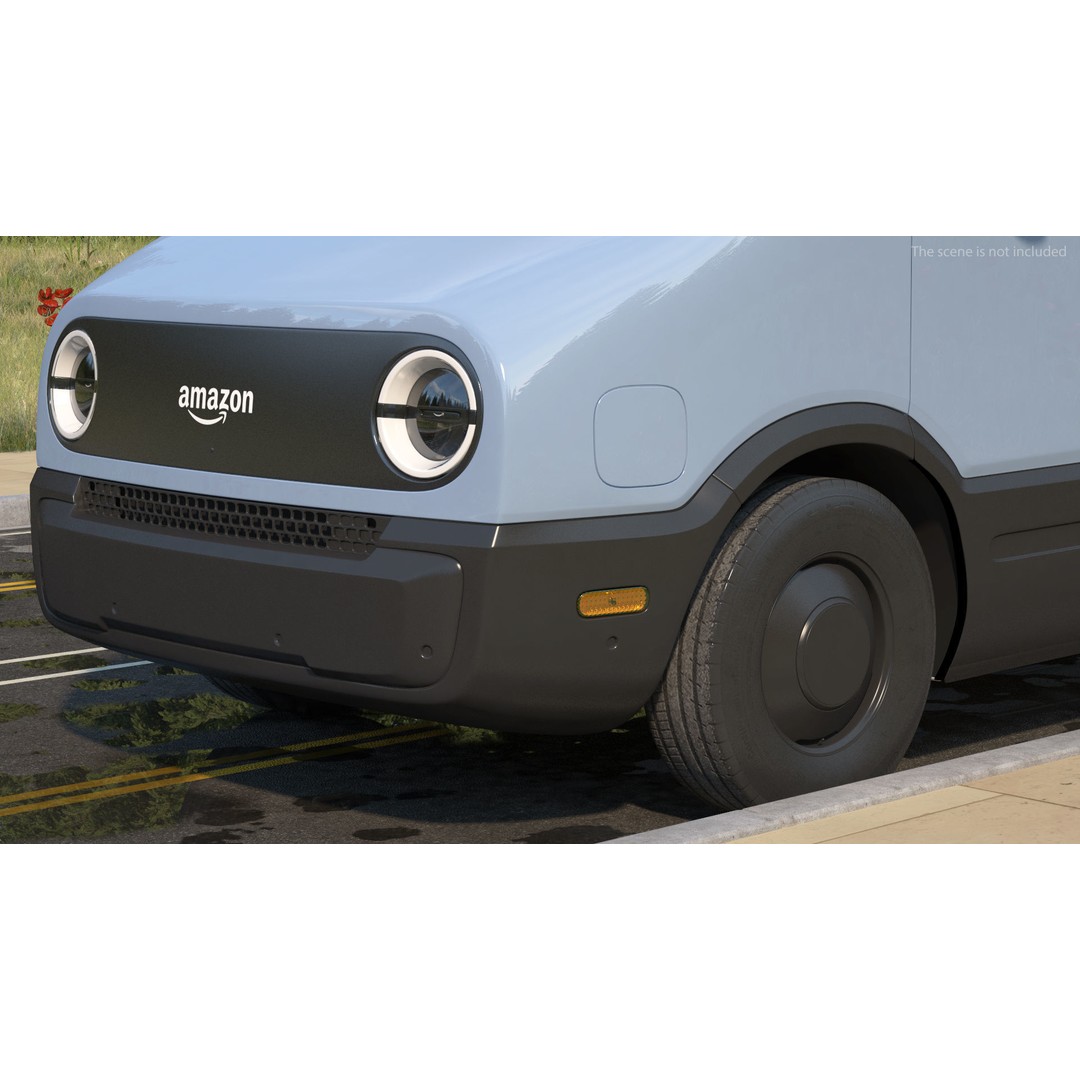 Amazon Electric Delivery Van 3D Model – High Poly PBR Asset, FBX, Blender - View 11