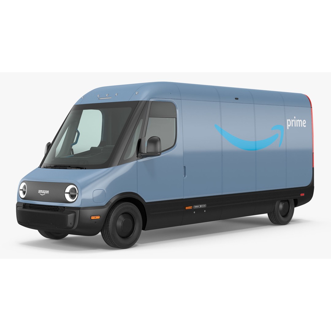 Amazon Electric Delivery Van 3D Model – High Poly PBR Asset, FBX, Blender - View 12