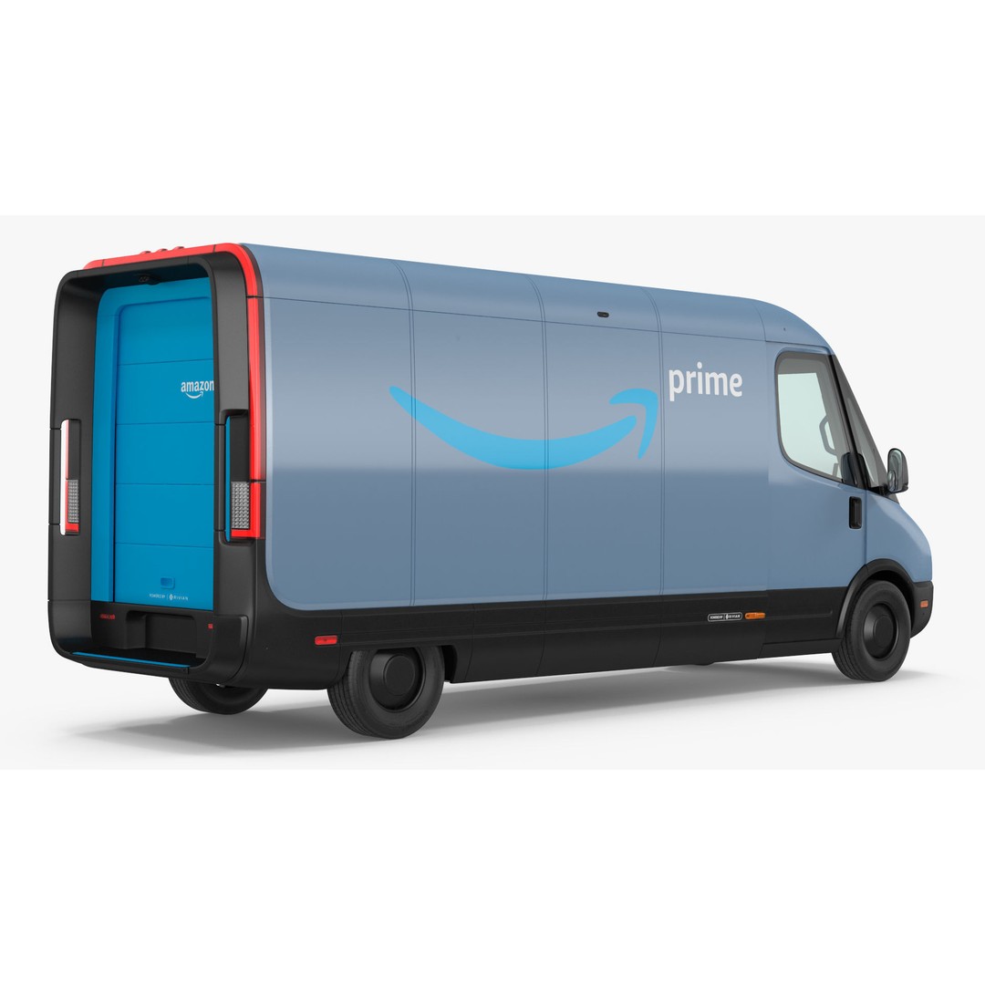 Amazon Electric Delivery Van 3D Model – High Poly PBR Asset, FBX, Blender - View 13