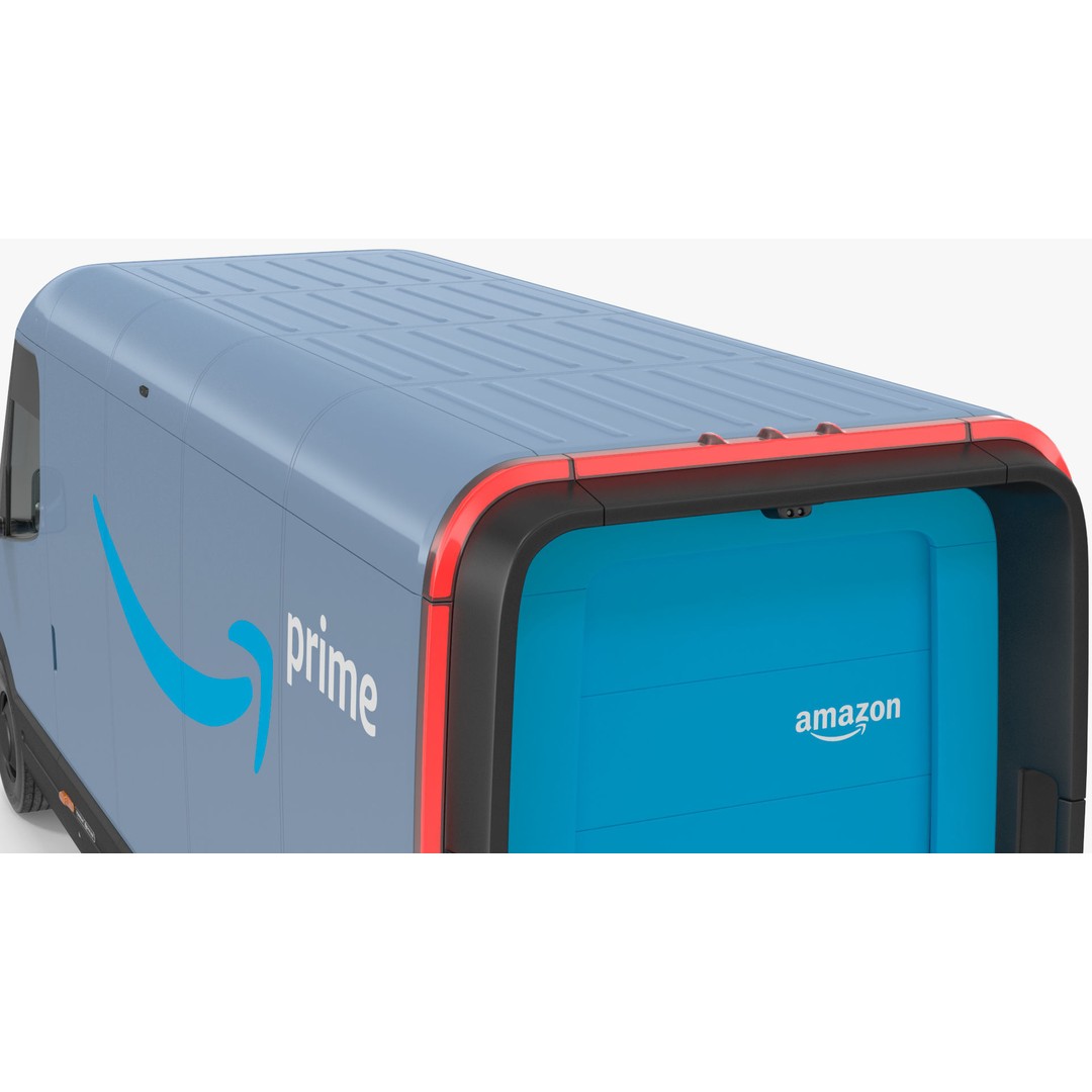 Amazon Electric Delivery Van 3D Model – High Poly PBR Asset, FBX, Blender - View 21