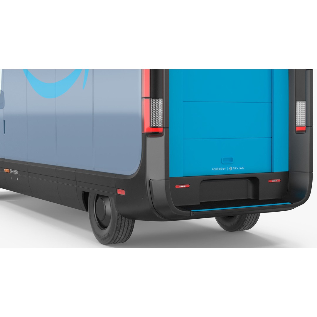 Amazon Electric Delivery Van 3D Model – High Poly PBR Asset, FBX, Blender - View 23