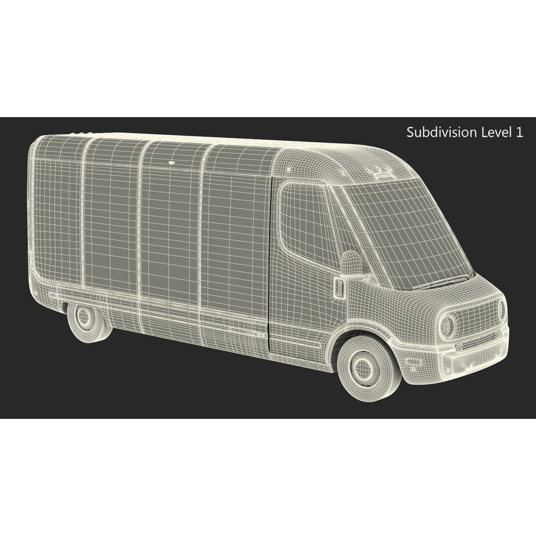 Amazon Electric Delivery Van 3D Model – High Poly PBR Asset, FBX, Blender - View 29