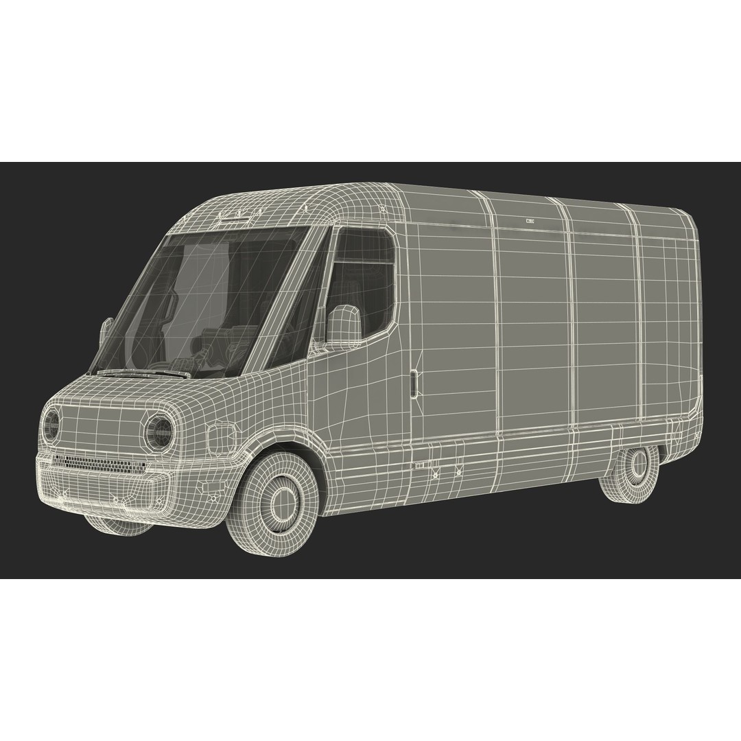 Amazon Electric Delivery Van 3D Model – High Poly PBR Asset, FBX, Blender - View 34