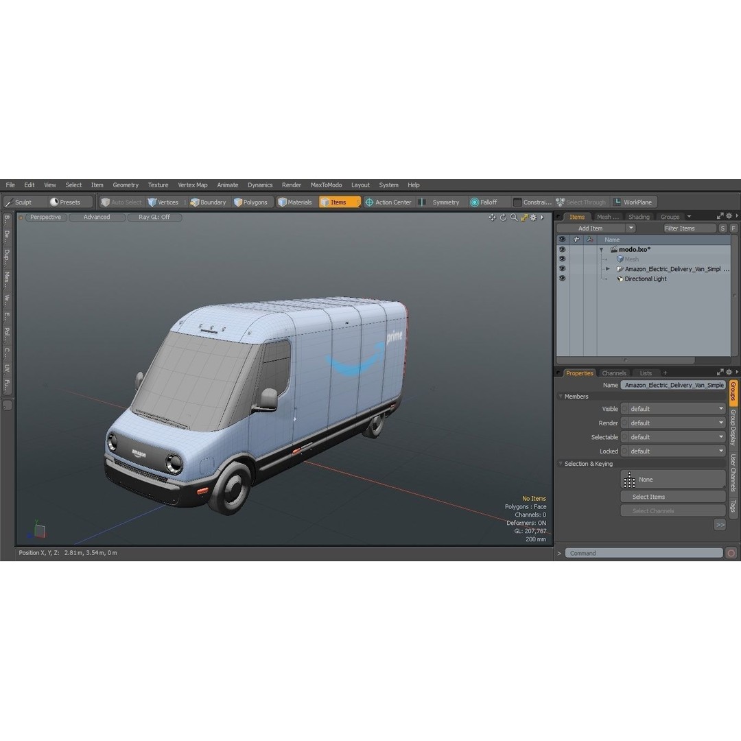 Amazon Electric Delivery Van 3D Model – High Poly PBR Asset, FBX, Blender - View 40