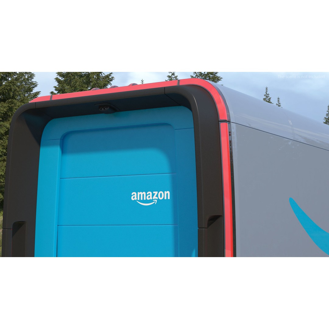Amazon Electric Delivery Van 3D Model – High Poly PBR Asset, FBX, Blender - View 9
