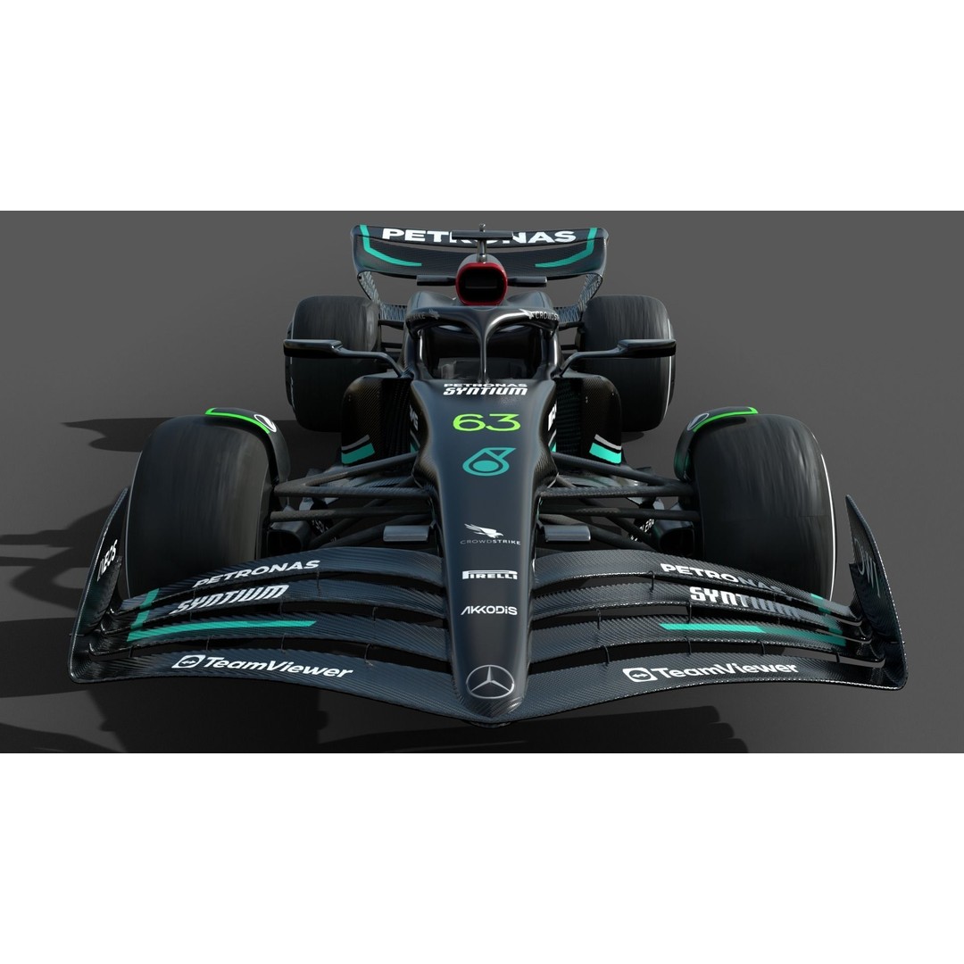 Mercedes W14 F1 3D Model – Rigged Game Ready Asset, FBX, OBJ - View 5