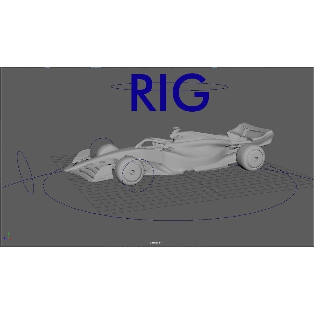 Mercedes W14 F1 3D Model – Rigged Game Ready Asset, FBX, OBJ - View 7