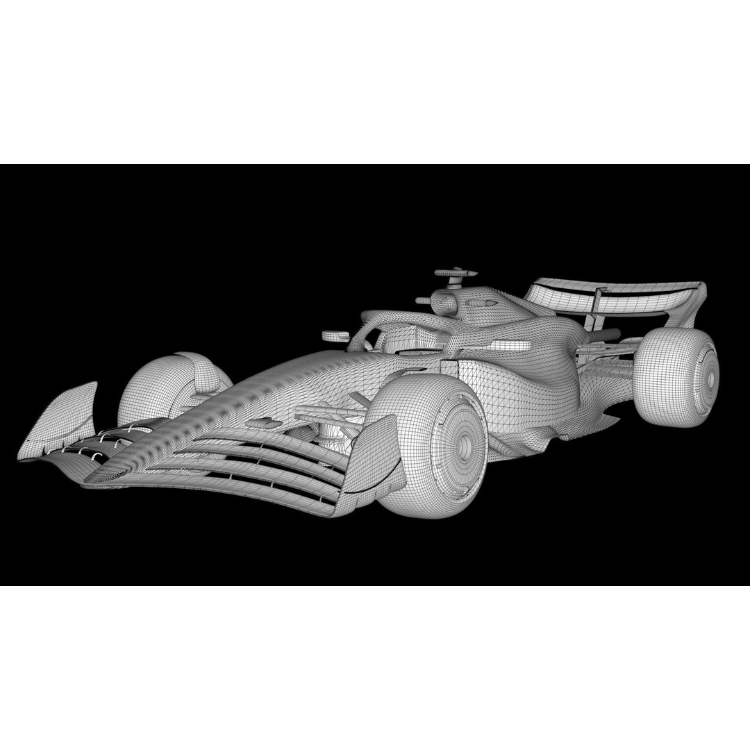 Mercedes W14 F1 3D Model – Rigged Game Ready Asset, FBX, OBJ - View 8