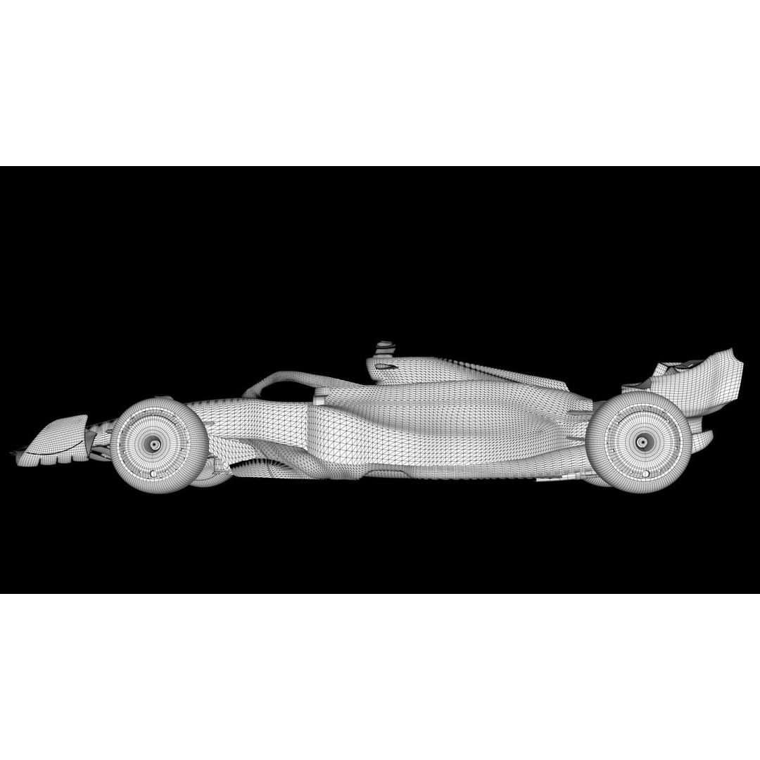 Mercedes W14 F1 3D Model – Rigged Game Ready Asset, FBX, OBJ - View 9