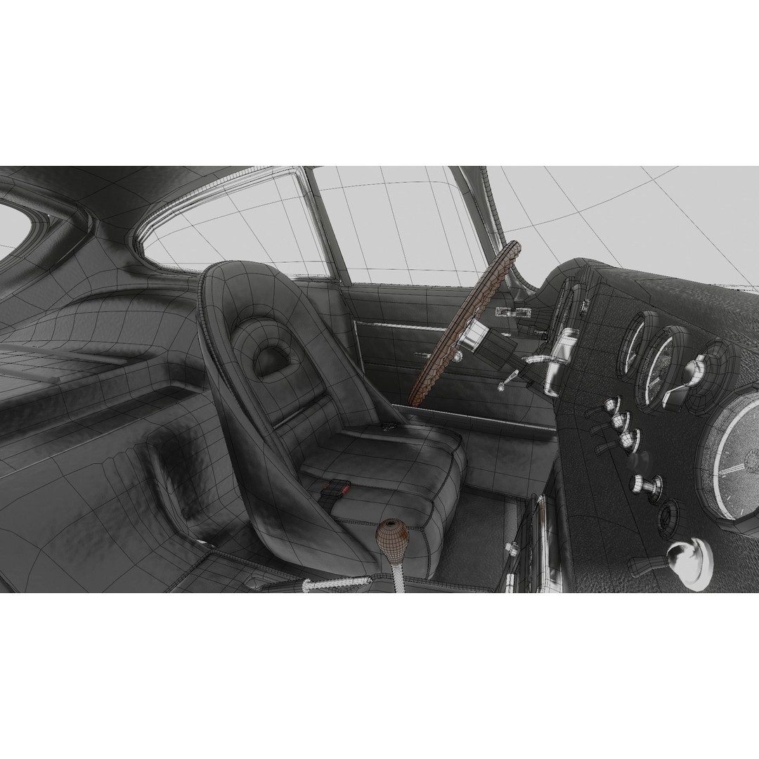 Jaguar E-Type 3D Model – Low Poly Luxury Car, PBR Textures - View 8