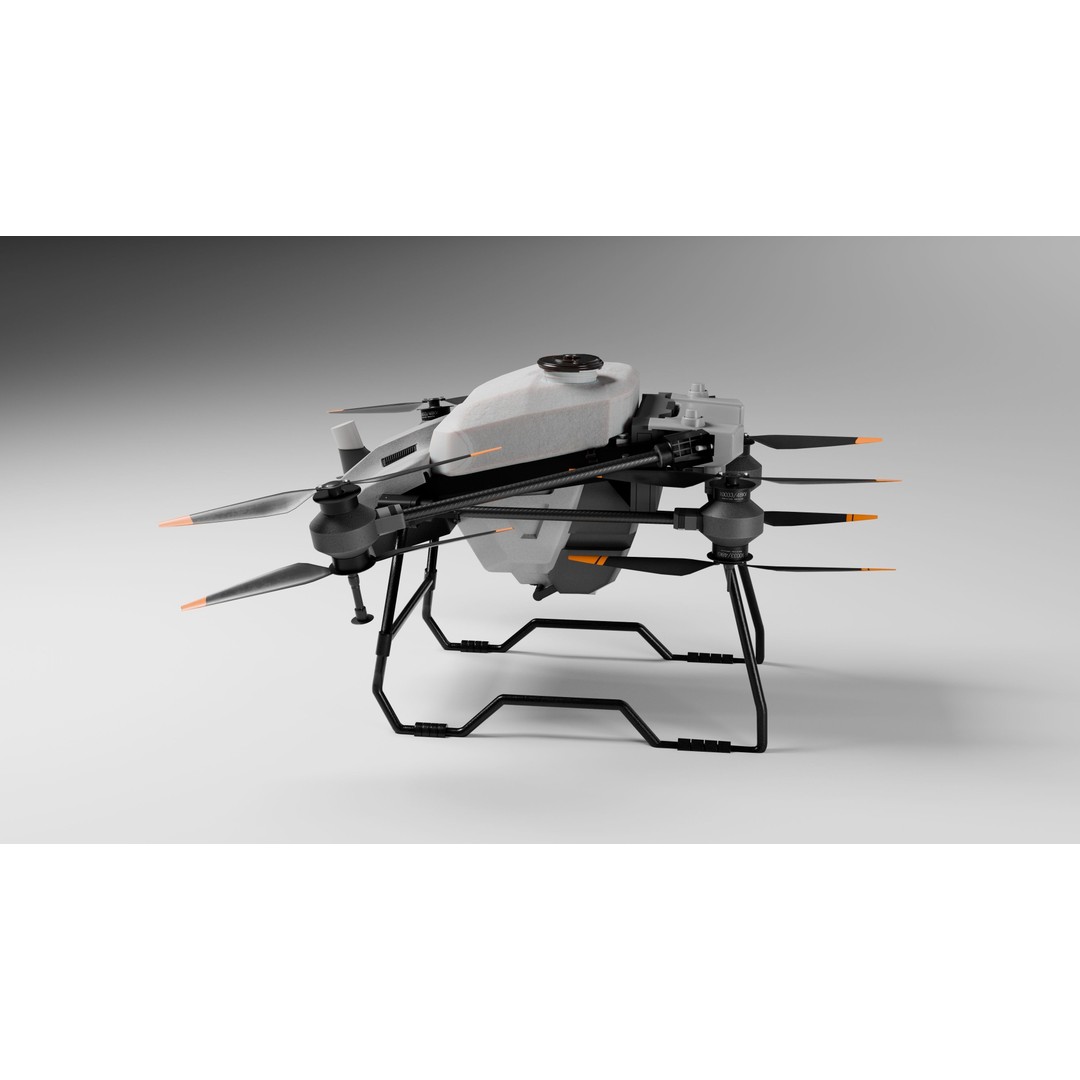 DJI Agras T40 Drone 3D Model – Rigged PBR Asset for Animation - View 6