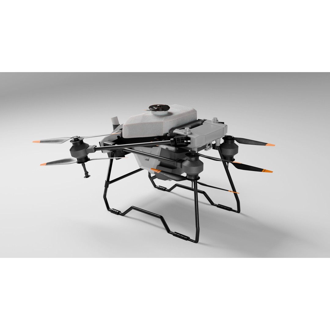 DJI Agras T40 Drone 3D Model – Rigged PBR Asset for Animation - View 8