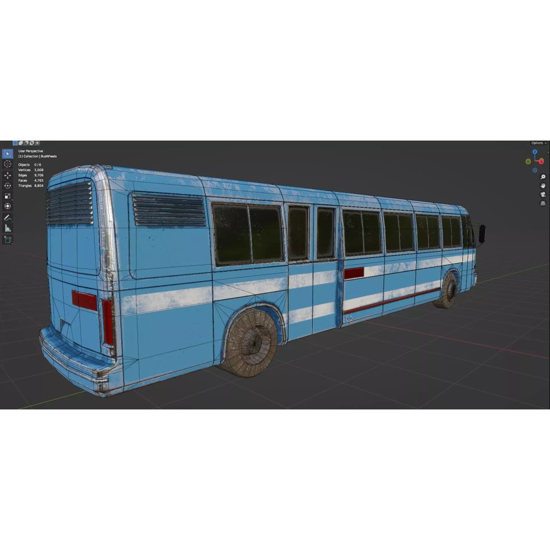 Abandoned Vehicles 3D Model – Low Poly Asset Pack for Games, FBX, OBJ