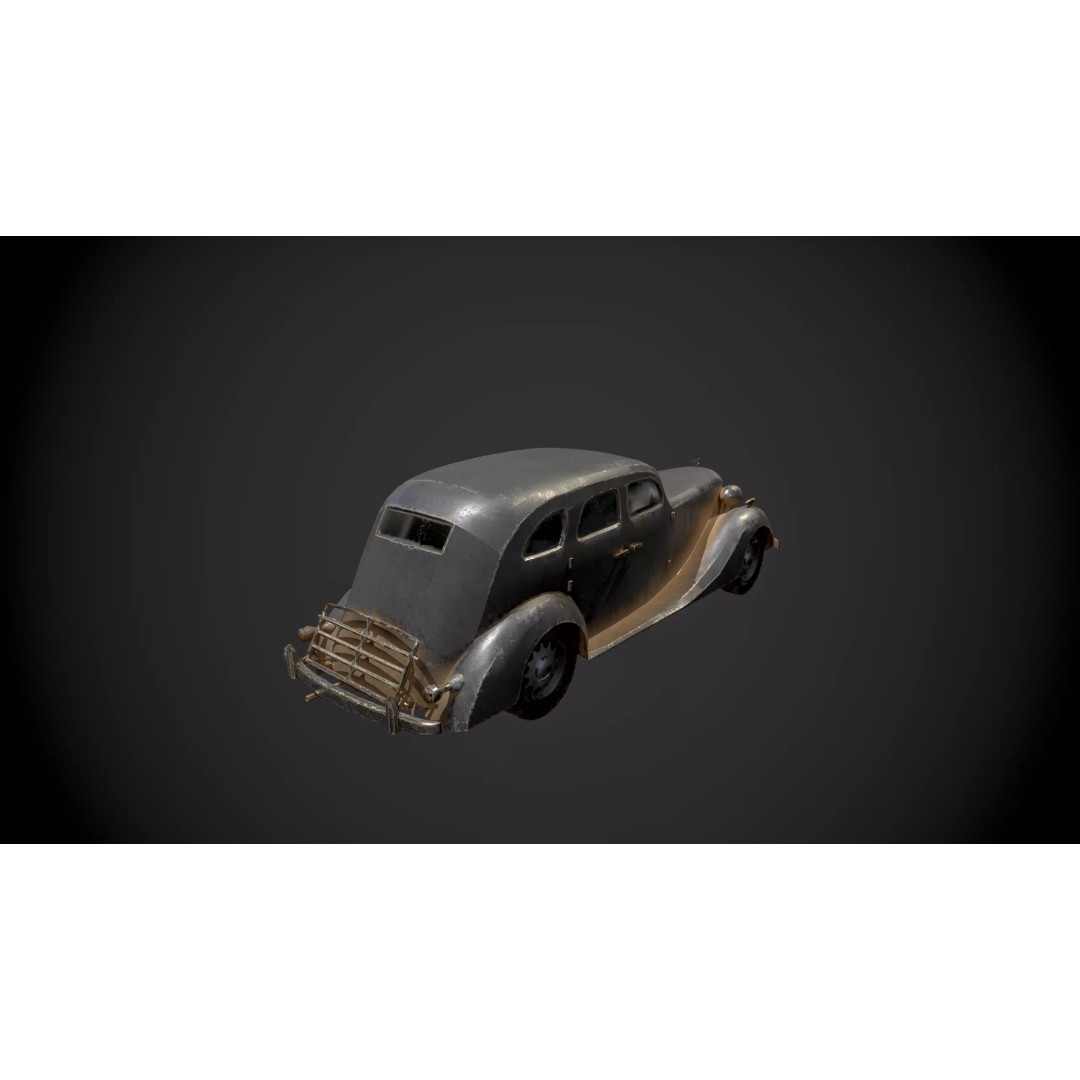 Abandoned Vehicles 3D Model – Low Poly Asset Pack for Games, FBX, OBJ - View 13