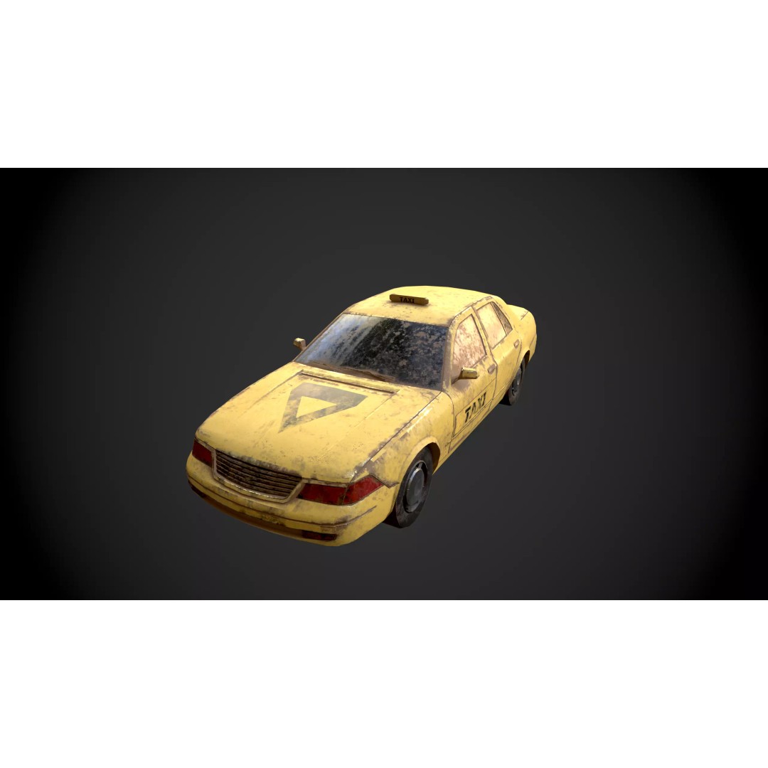 Abandoned Vehicles 3D Model – Low Poly Asset Pack for Games, FBX, OBJ - View 14