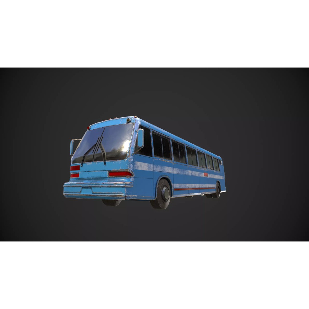 Abandoned Vehicles 3D Model – Low Poly Asset Pack for Games, FBX, OBJ - View 18
