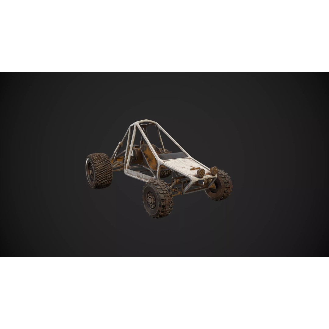 Abandoned Vehicles 3D Model – Low Poly Asset Pack for Games, FBX, OBJ - View 19