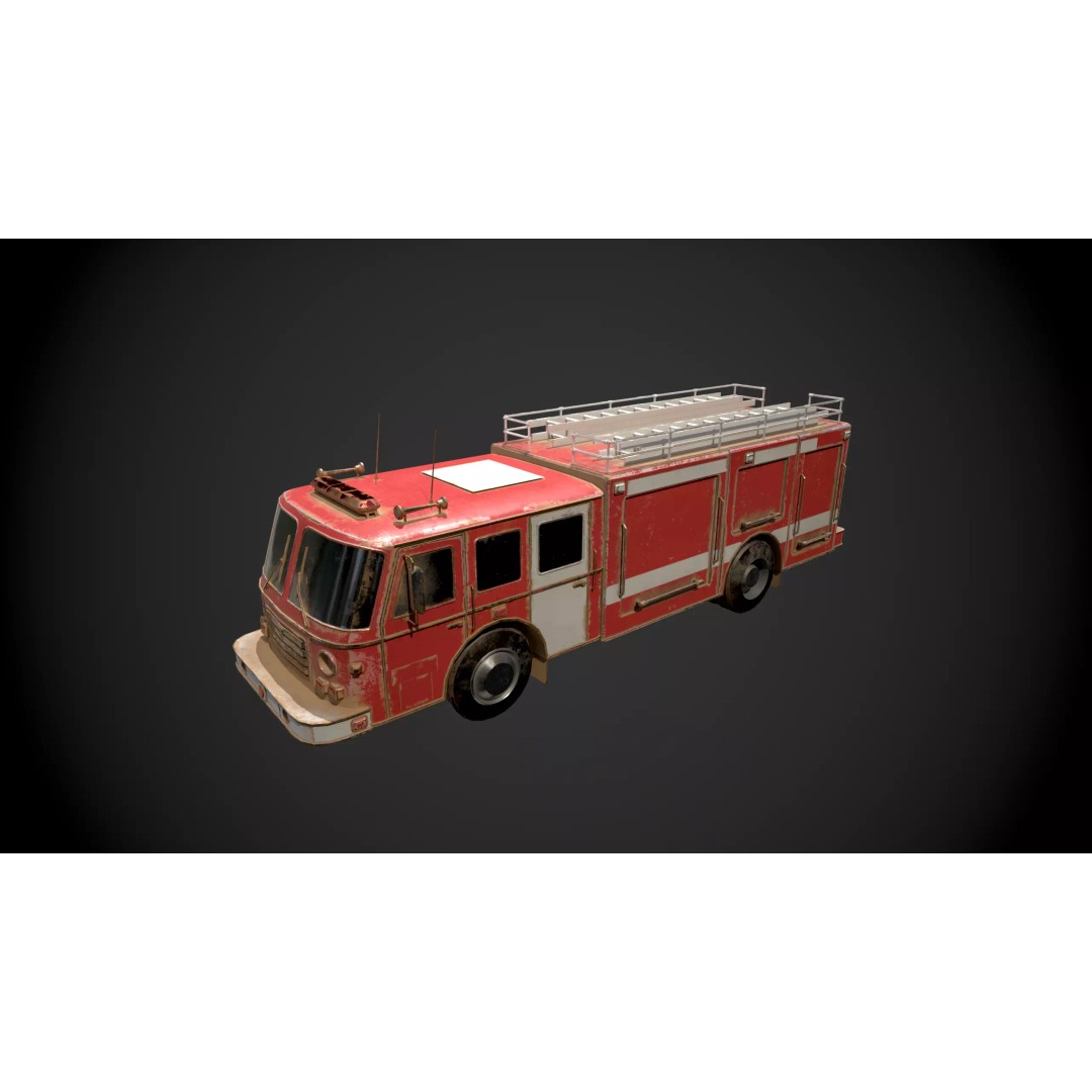 Abandoned Vehicles 3D Model – Low Poly Asset Pack for Games, FBX, OBJ - View 21