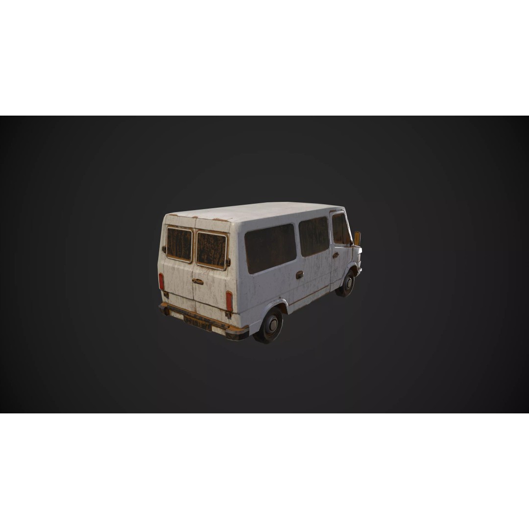 Abandoned Vehicles 3D Model – Low Poly Asset Pack for Games, FBX, OBJ - View 22