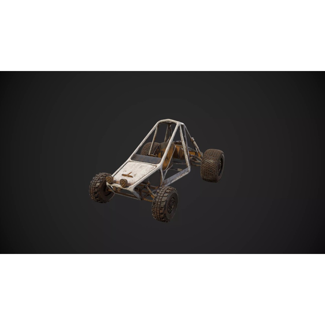 Abandoned Vehicles 3D Model – Low Poly Asset Pack for Games, FBX, OBJ - View 23