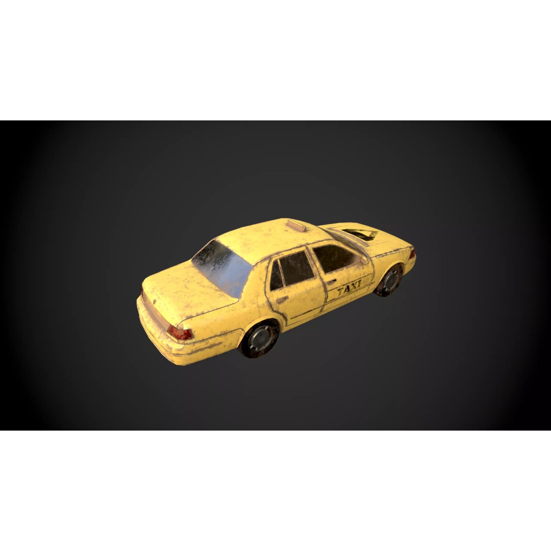 Abandoned Vehicles 3D Model – Low Poly Asset Pack for Games, FBX, OBJ - View 26