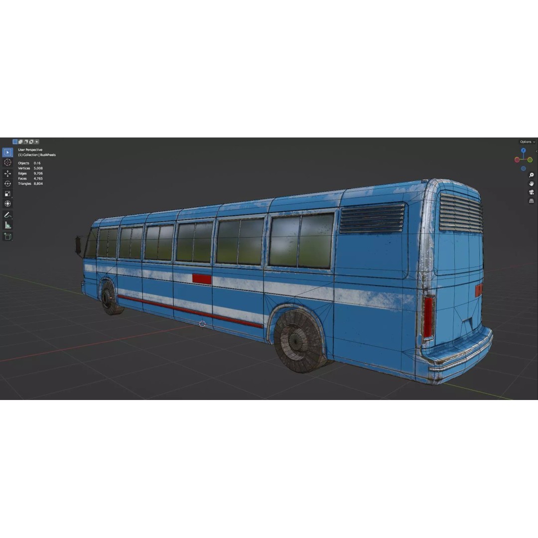 Abandoned Vehicles 3D Model – Low Poly Asset Pack for Games, FBX, OBJ - View 57