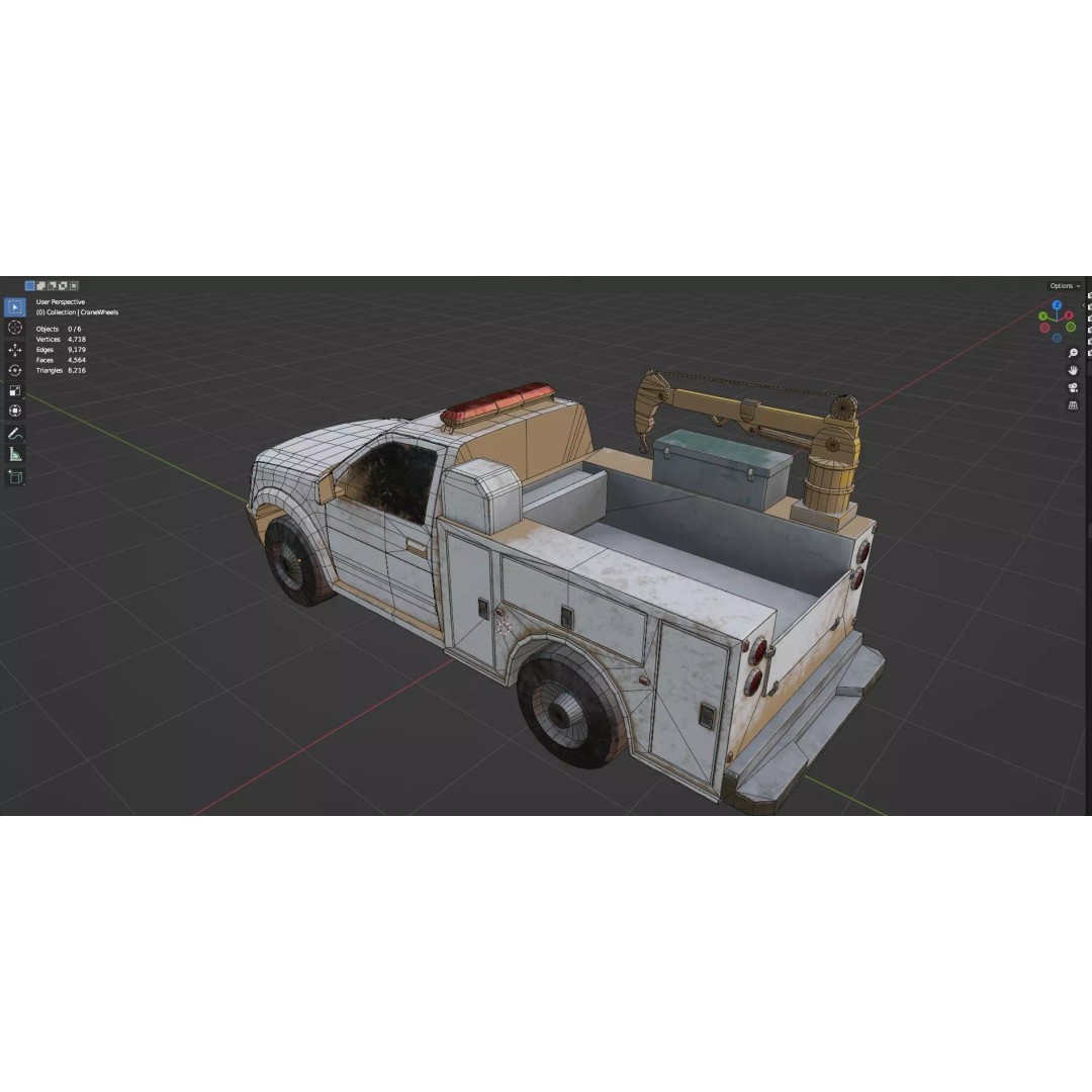Abandoned Vehicles 3D Model – Low Poly Asset Pack for Games, FBX, OBJ - View 58