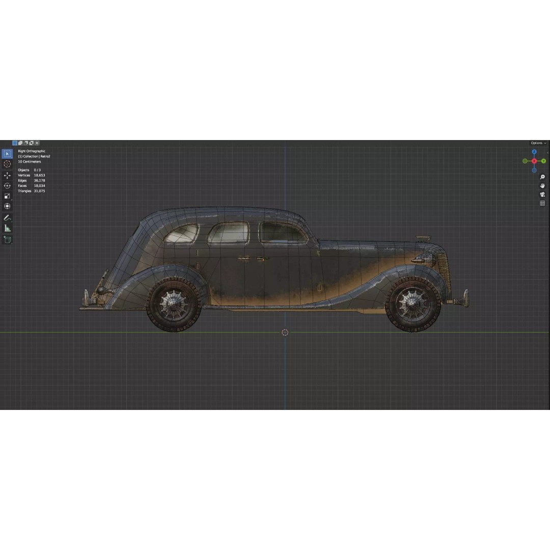 Abandoned Vehicles 3D Model – Low Poly Asset Pack for Games, FBX, OBJ - View 63