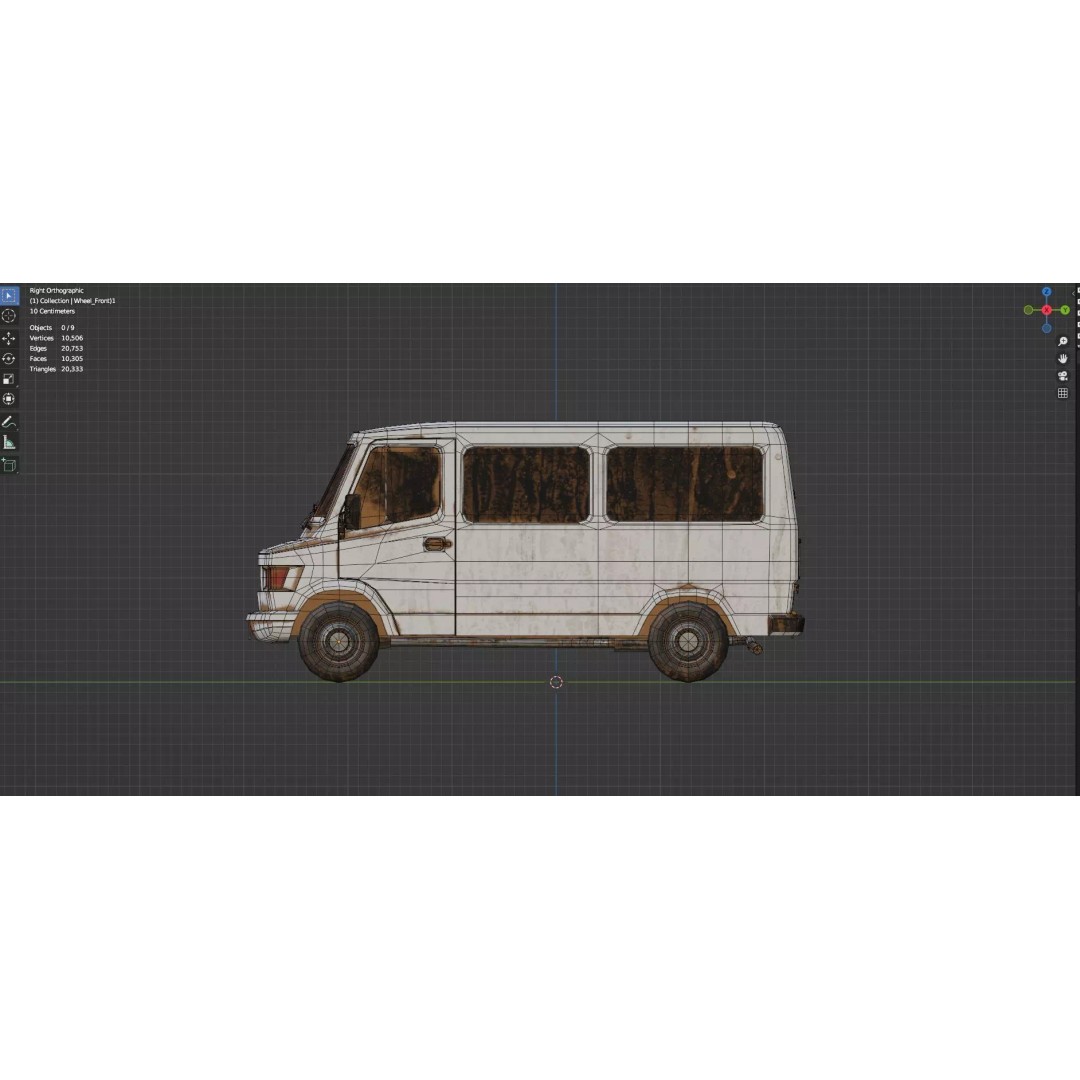 Abandoned Vehicles 3D Model – Low Poly Asset Pack for Games, FBX, OBJ - View 68