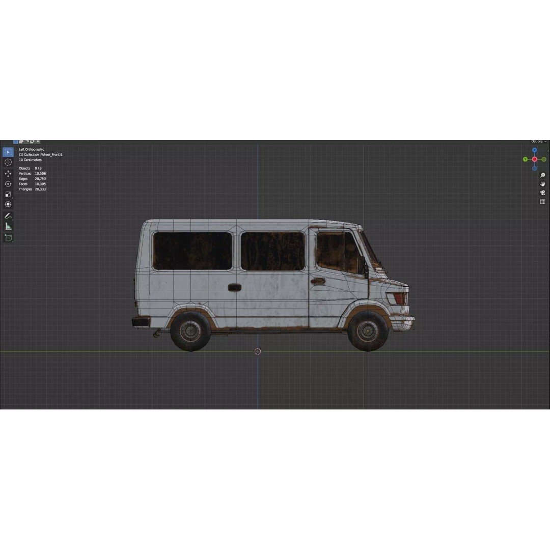 Abandoned Vehicles 3D Model – Low Poly Asset Pack for Games, FBX, OBJ - View 76