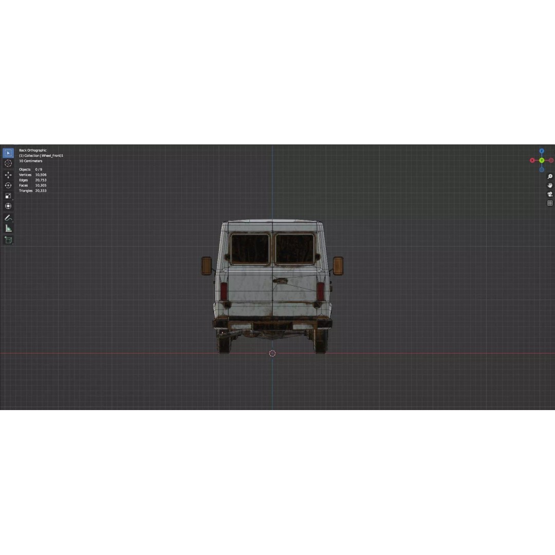 Abandoned Vehicles 3D Model – Low Poly Asset Pack for Games, FBX, OBJ - View 79