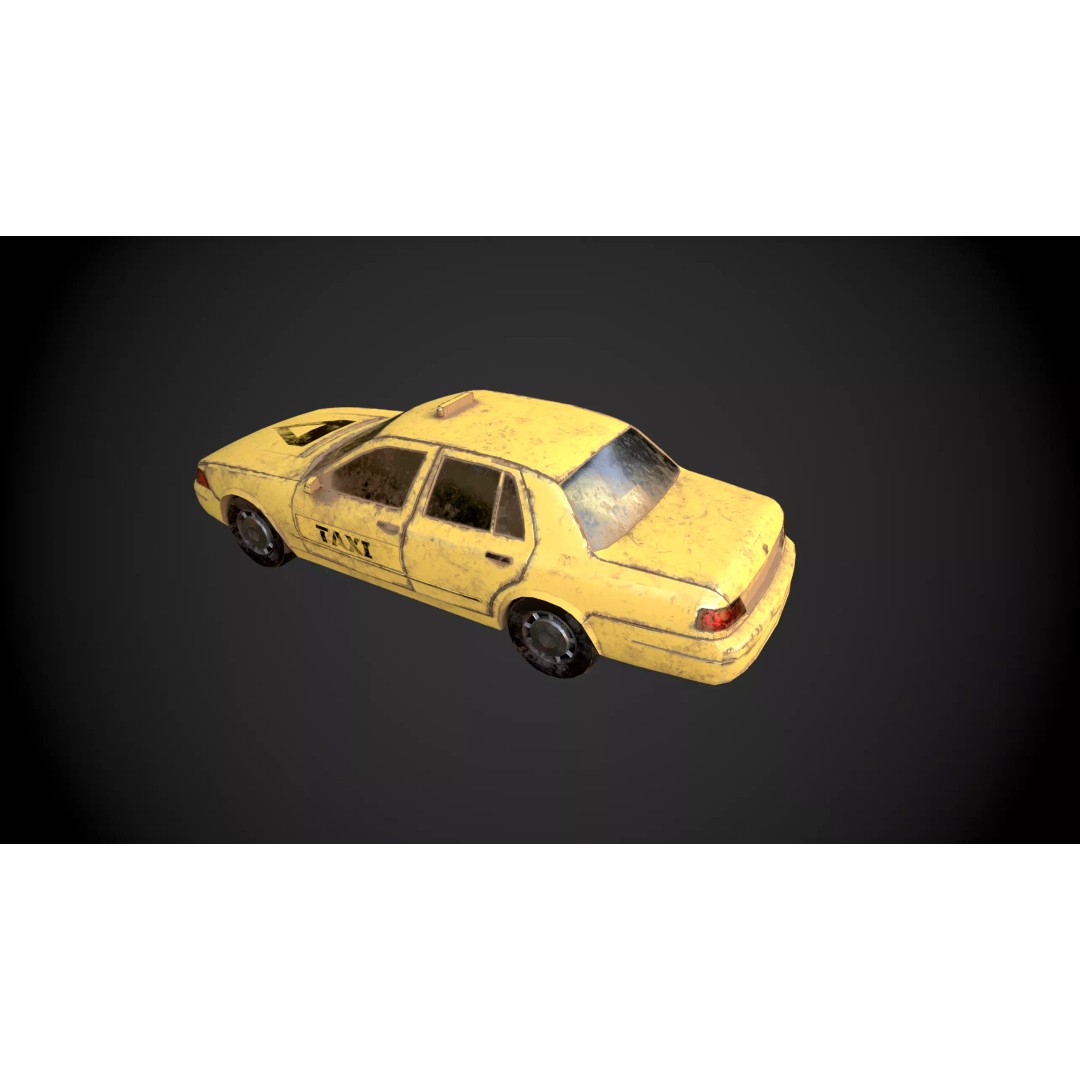 Abandoned Vehicles 3D Model – Low Poly Asset Pack for Games, FBX, OBJ - View 9